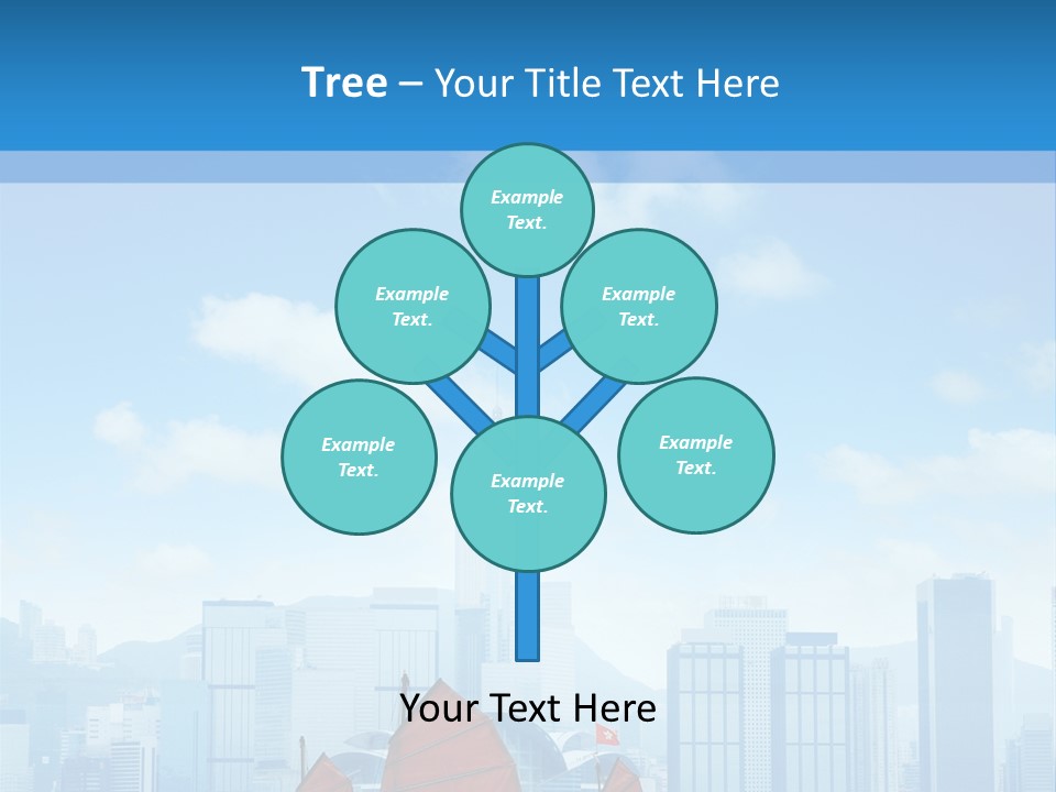 A Boat With Red Sails In A Body Of Water With A City In The Background PowerPoint Template