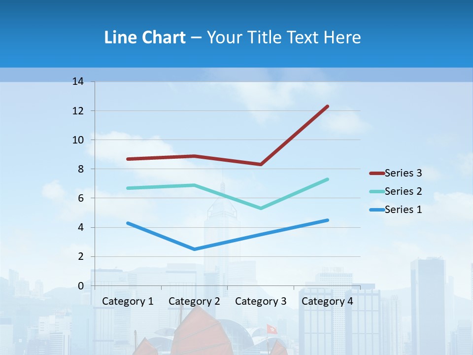 A Boat With Red Sails In A Body Of Water With A City In The Background PowerPoint Template