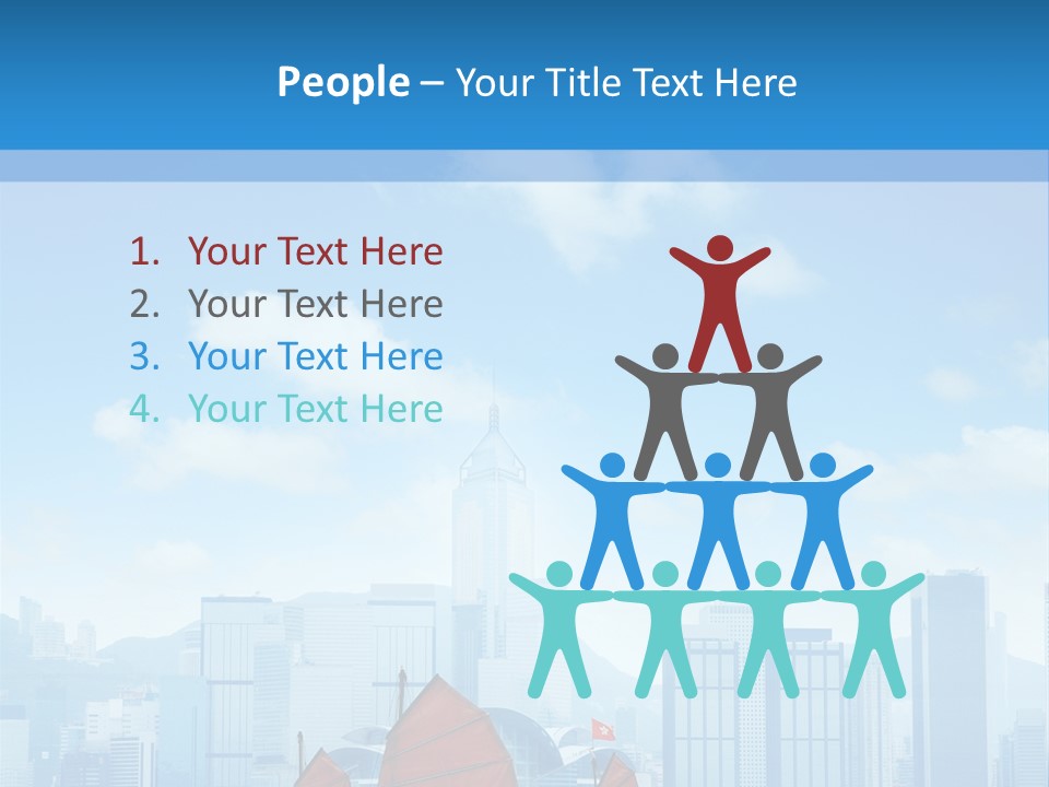 A Boat With Red Sails In A Body Of Water With A City In The Background PowerPoint Template