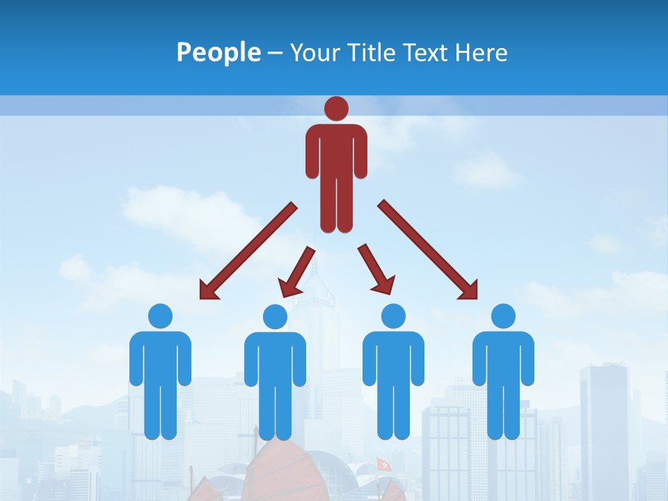 A Boat With Red Sails In A Body Of Water With A City In The Background PowerPoint Template