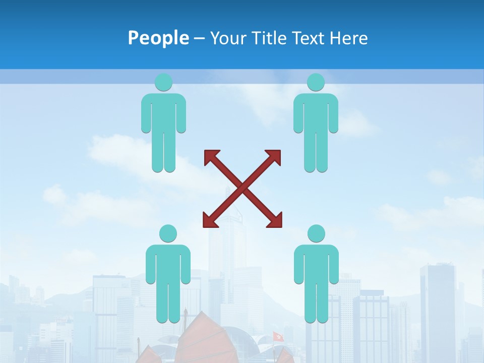 A Boat With Red Sails In A Body Of Water With A City In The Background PowerPoint Template