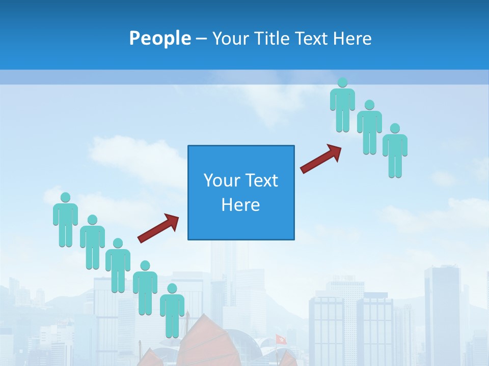 A Boat With Red Sails In A Body Of Water With A City In The Background PowerPoint Template