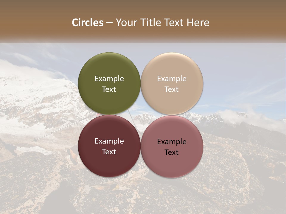 A Man Hiking Up A Mountain With A Backpack PowerPoint Template