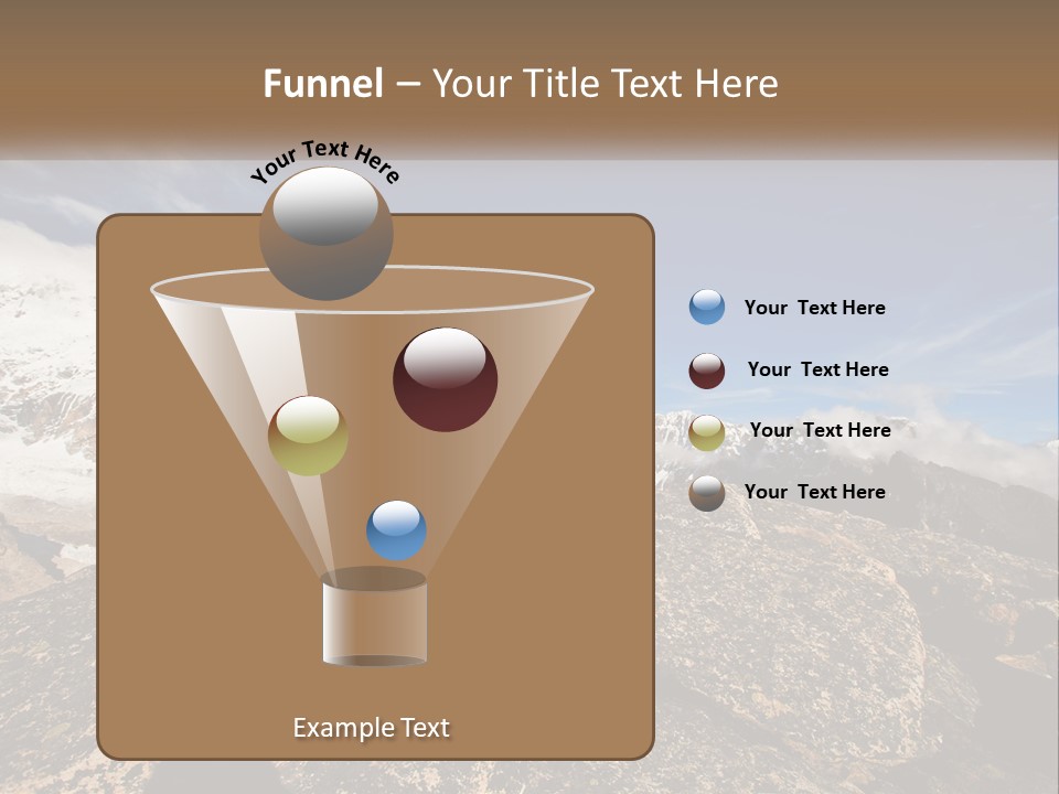 A Man Hiking Up A Mountain With A Backpack PowerPoint Template