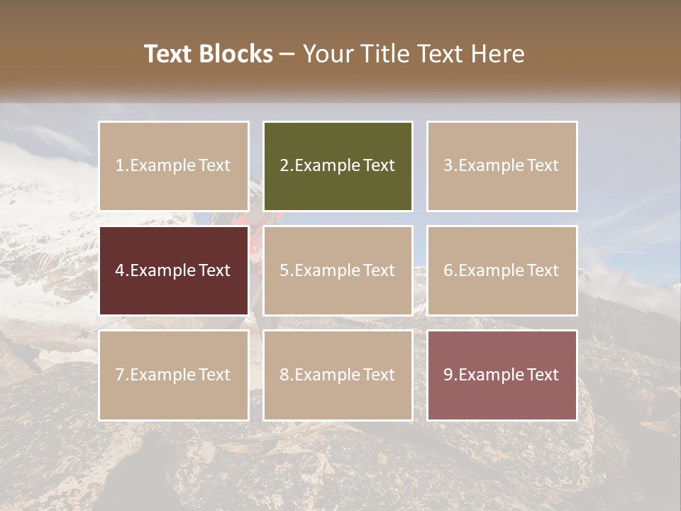 A Man Hiking Up A Mountain With A Backpack PowerPoint Template