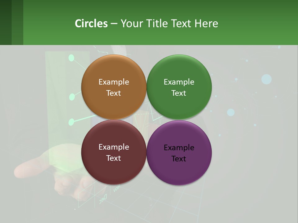 A Man In A Business Suit Holding A Green Business Card PowerPoint Template