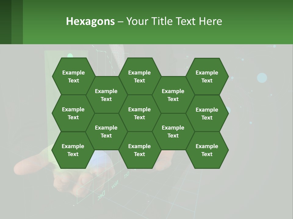 A Man In A Business Suit Holding A Green Business Card PowerPoint Template