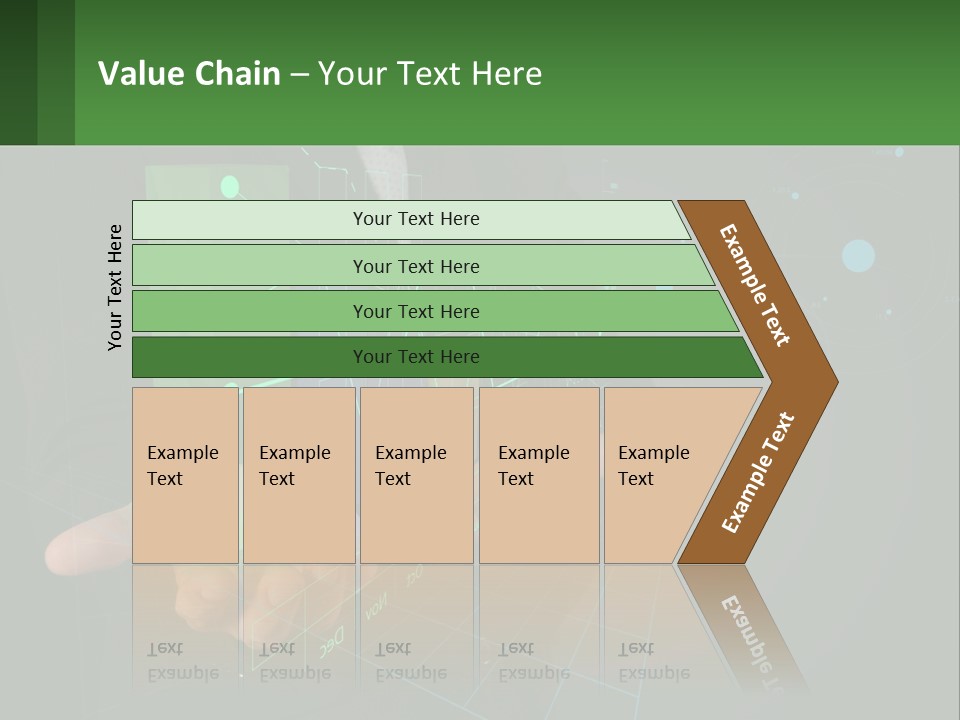 A Man In A Business Suit Holding A Green Business Card PowerPoint Template