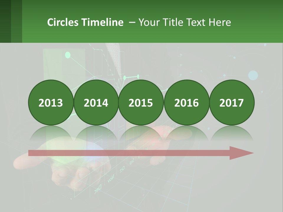 A Man In A Business Suit Holding A Green Business Card PowerPoint Template