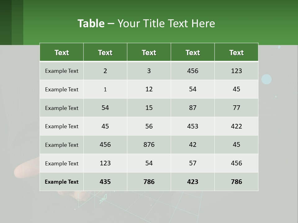 A Man In A Business Suit Holding A Green Business Card PowerPoint Template