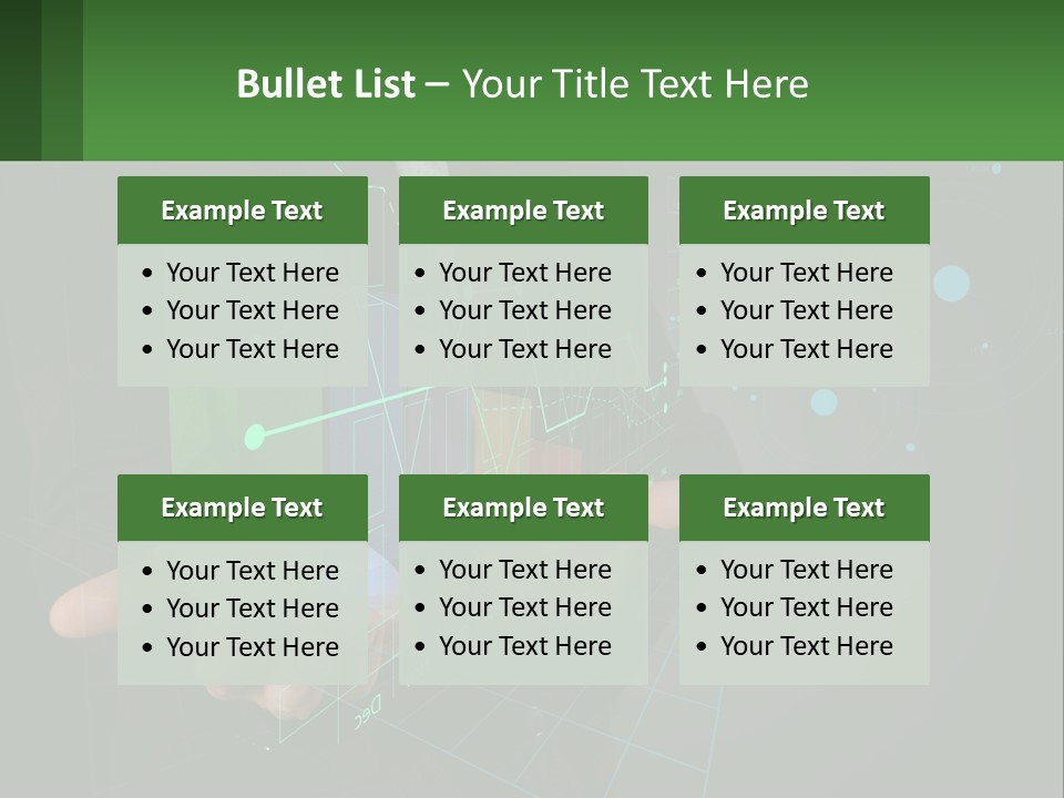 A Man In A Business Suit Holding A Green Business Card PowerPoint Template
