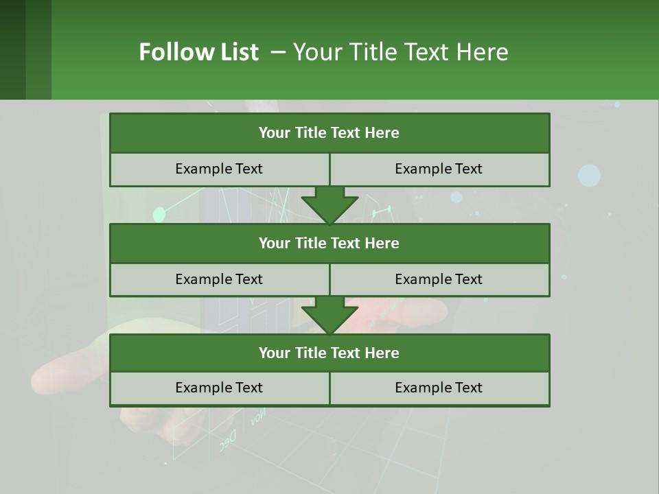 A Man In A Business Suit Holding A Green Business Card PowerPoint Template