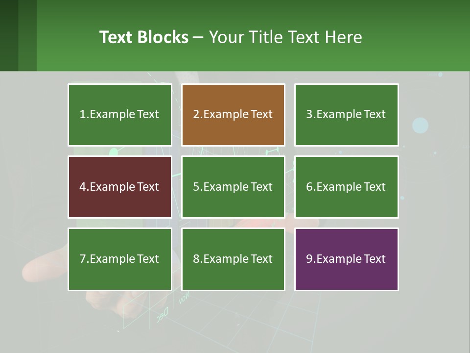 A Man In A Business Suit Holding A Green Business Card PowerPoint Template