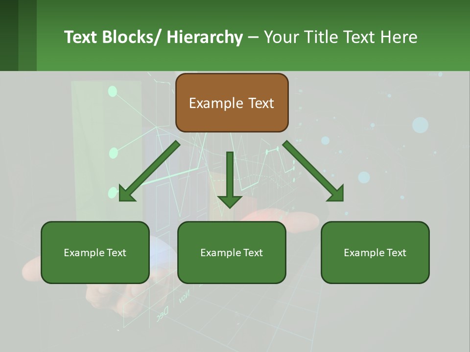 A Man In A Business Suit Holding A Green Business Card PowerPoint Template