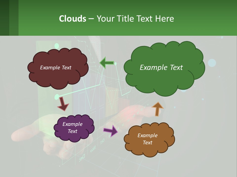 A Man In A Business Suit Holding A Green Business Card PowerPoint Template