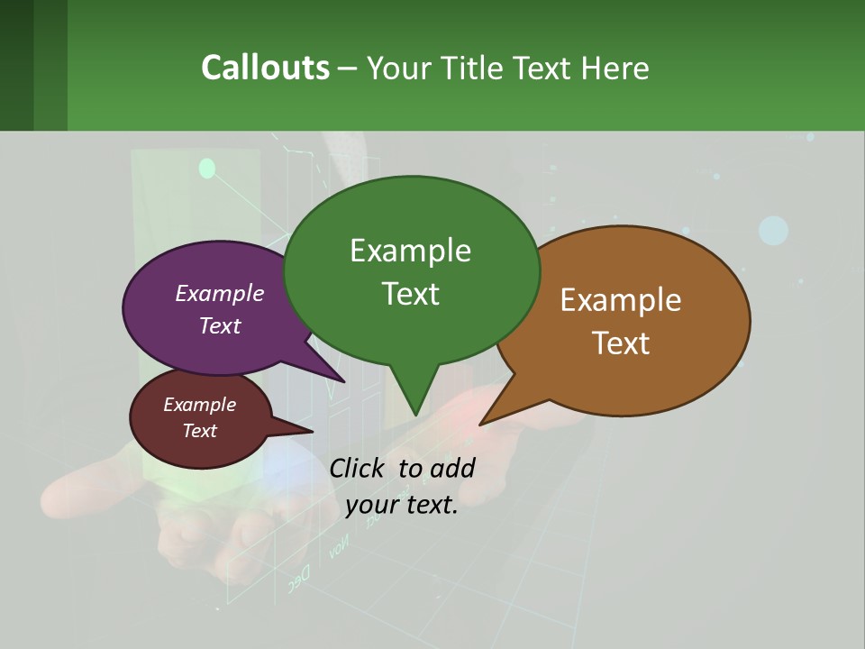 A Man In A Business Suit Holding A Green Business Card PowerPoint Template