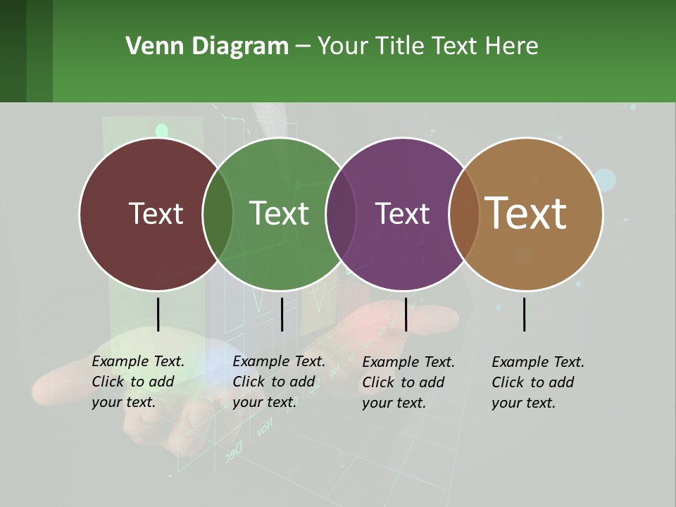 A Man In A Business Suit Holding A Green Business Card PowerPoint Template