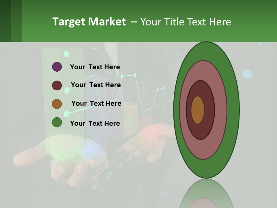 A Man In A Business Suit Holding A Green Business Card PowerPoint Template