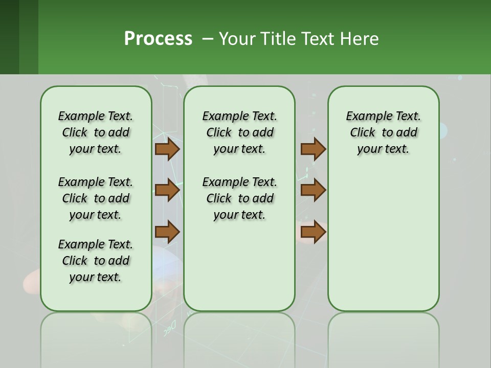 A Man In A Business Suit Holding A Green Business Card PowerPoint Template