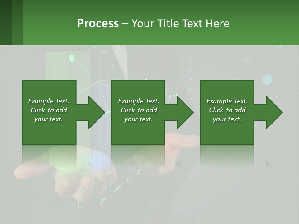 A Man In A Business Suit Holding A Green Business Card PowerPoint Template