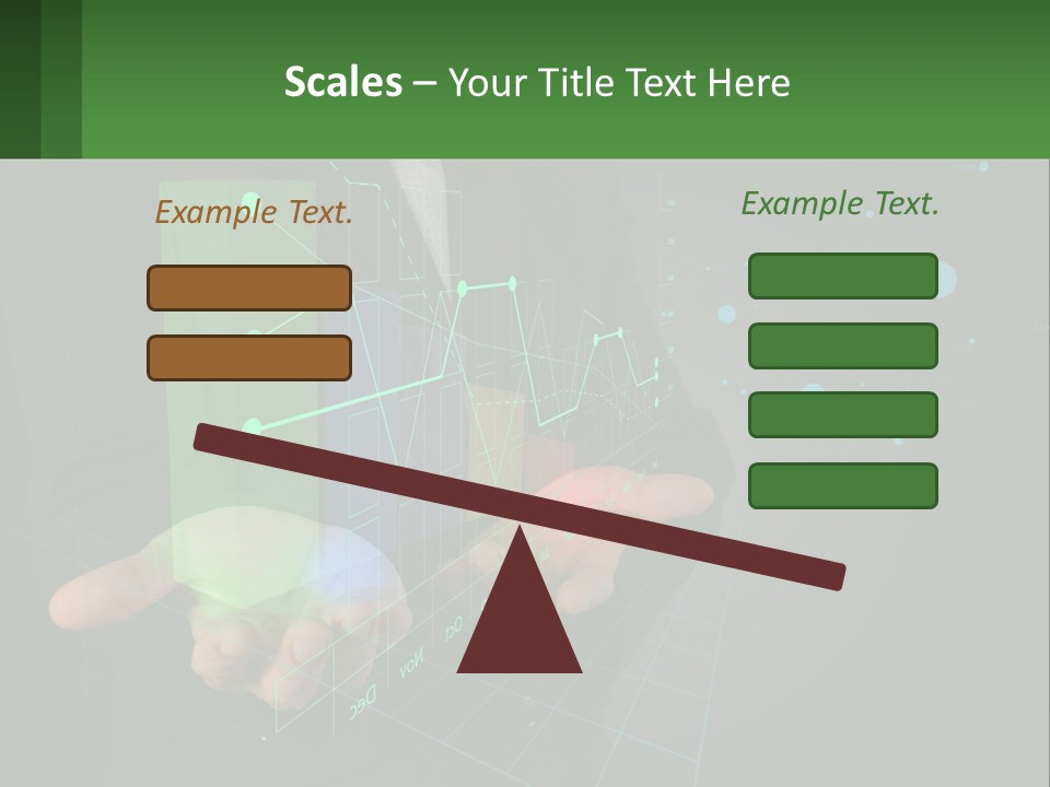 A Man In A Business Suit Holding A Green Business Card PowerPoint Template
