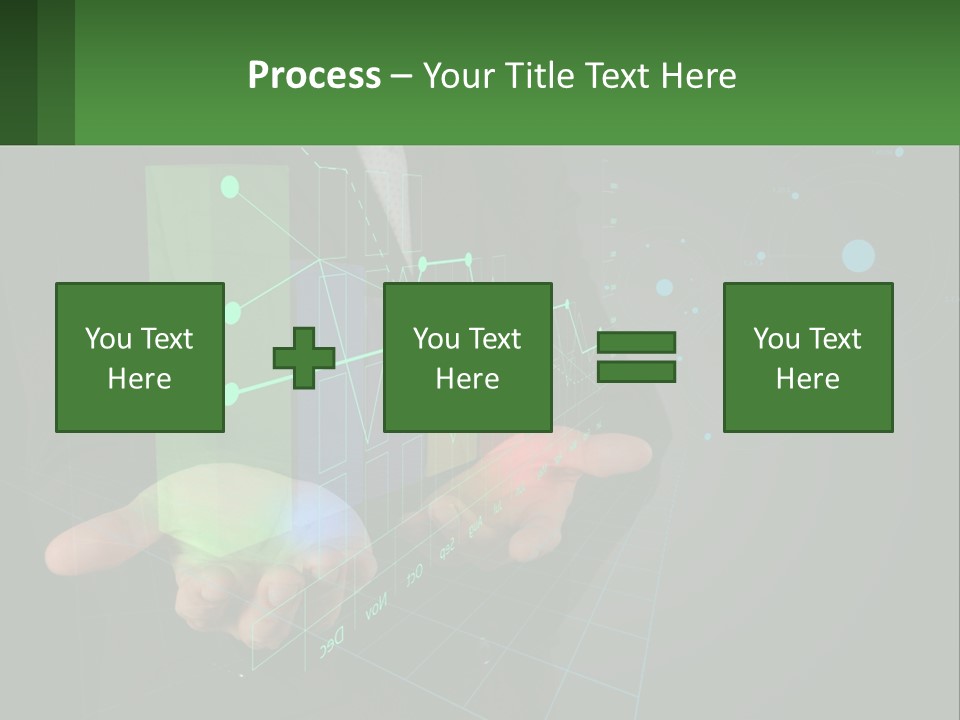 A Man In A Business Suit Holding A Green Business Card PowerPoint Template