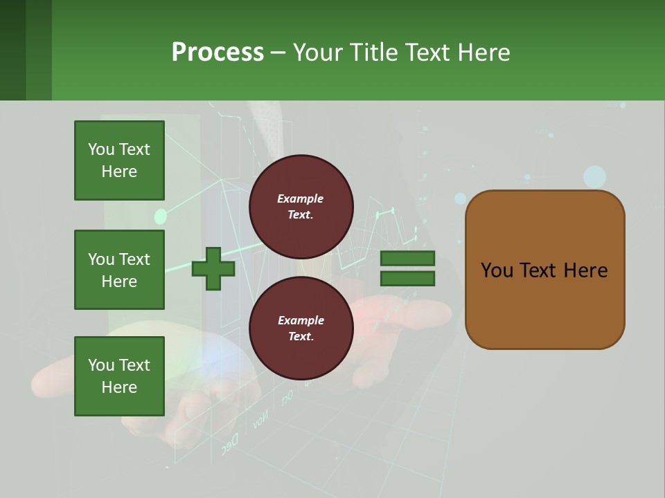 A Man In A Business Suit Holding A Green Business Card PowerPoint Template