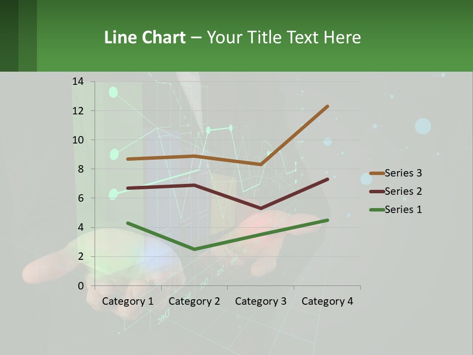 A Man In A Business Suit Holding A Green Business Card PowerPoint Template
