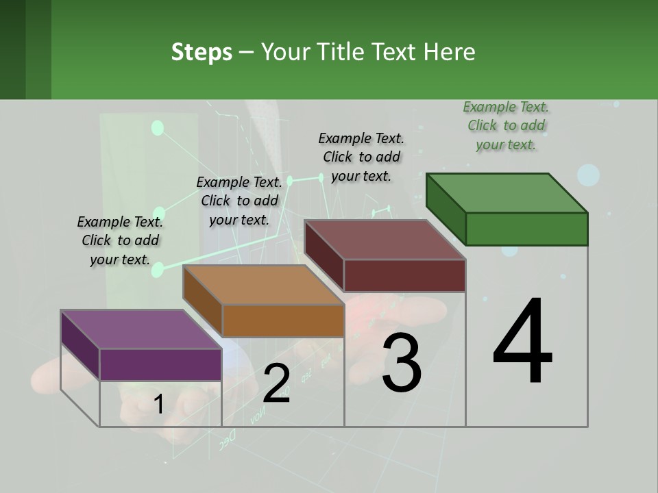 A Man In A Business Suit Holding A Green Business Card PowerPoint Template