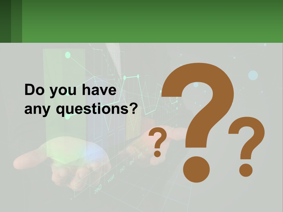 A Man In A Business Suit Holding A Green Business Card PowerPoint Template