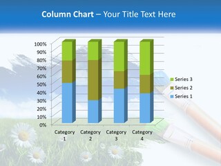 A Paintbrush With A Blue Sky And Clouds In The Background PowerPoint Template