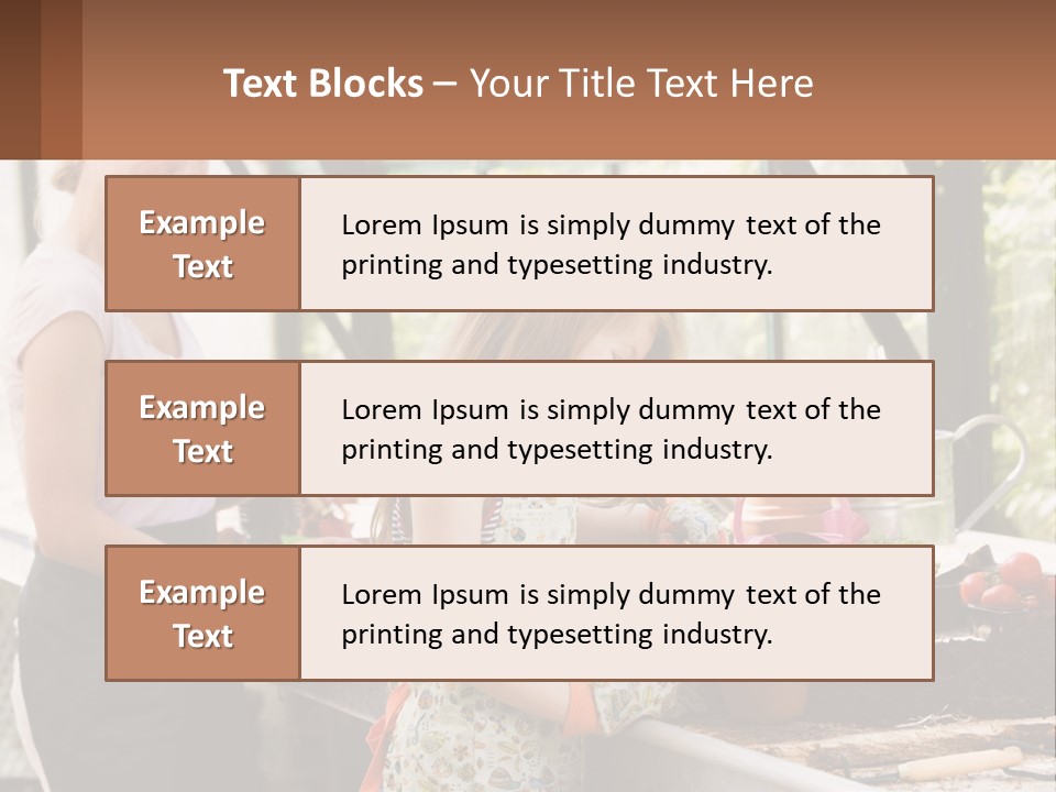 A Woman And A Little Girl Are In A Greenhouse PowerPoint Template