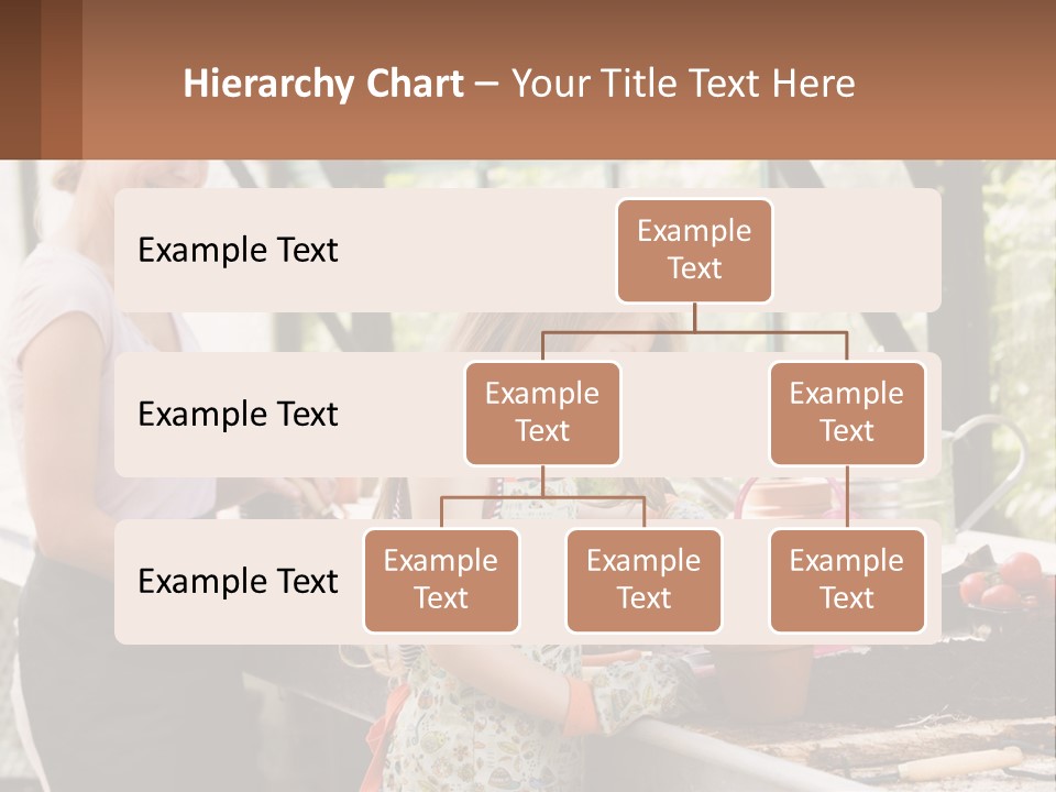 A Woman And A Little Girl Are In A Greenhouse PowerPoint Template