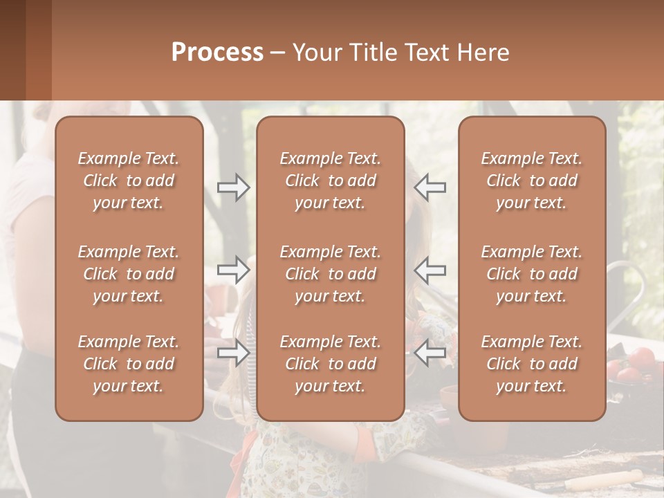 A Woman And A Little Girl Are In A Greenhouse PowerPoint Template