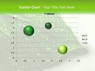 A Green Leaf With Water Droplets On It PowerPoint Template