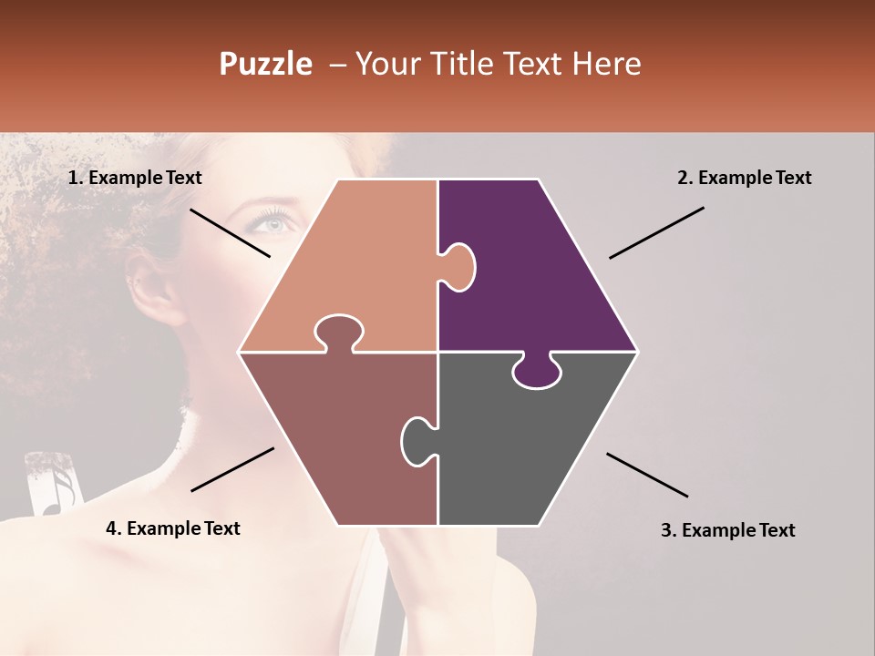 A Woman Holding A Microphone In Front Of Her Face PowerPoint Template