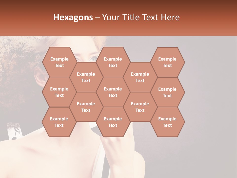 A Woman Holding A Microphone In Front Of Her Face PowerPoint Template