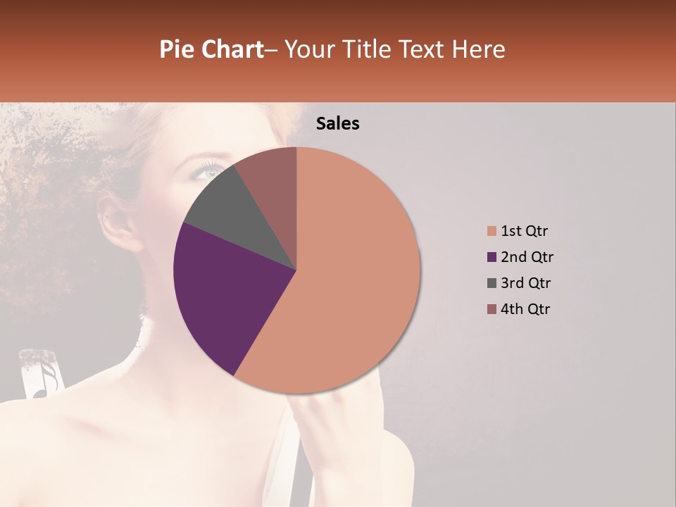 A Woman Holding A Microphone In Front Of Her Face PowerPoint Template