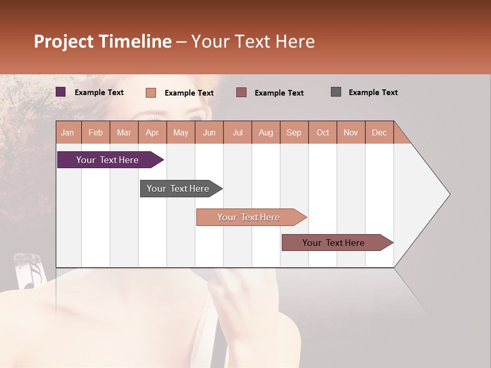 A Woman Holding A Microphone In Front Of Her Face PowerPoint Template