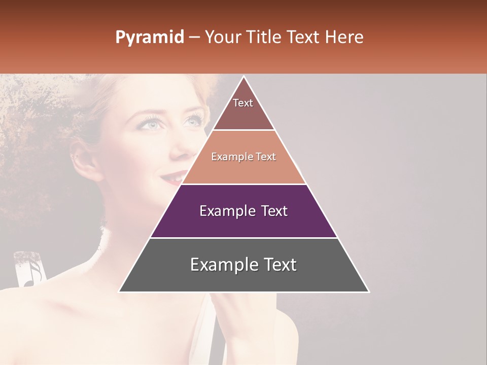 A Woman Holding A Microphone In Front Of Her Face PowerPoint Template