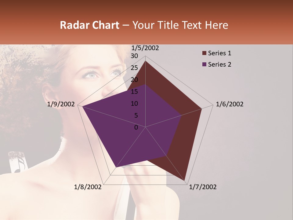 A Woman Holding A Microphone In Front Of Her Face PowerPoint Template