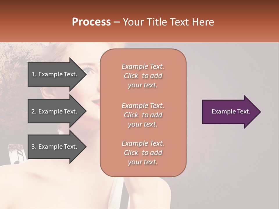 A Woman Holding A Microphone In Front Of Her Face PowerPoint Template