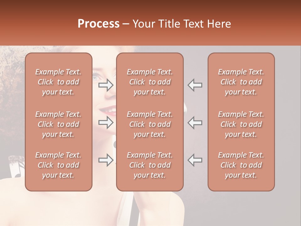 A Woman Holding A Microphone In Front Of Her Face PowerPoint Template