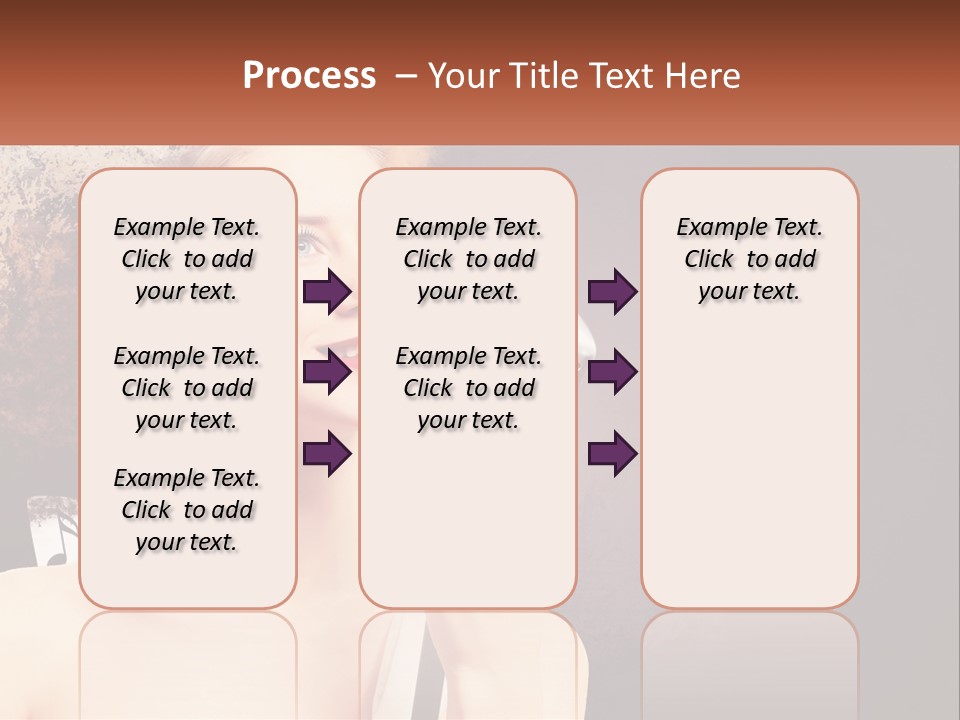 A Woman Holding A Microphone In Front Of Her Face PowerPoint Template