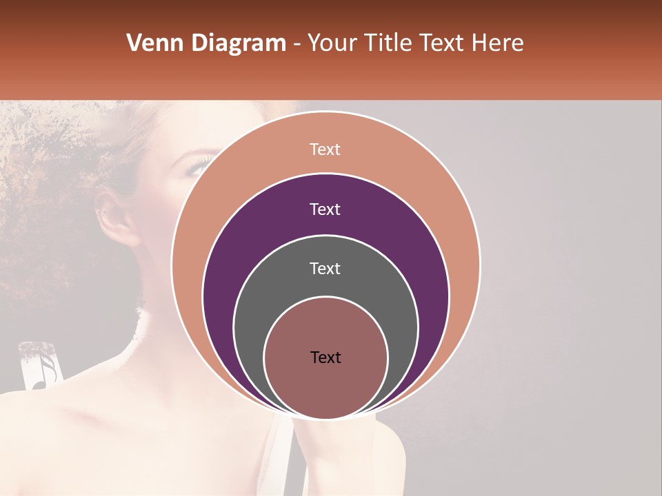 A Woman Holding A Microphone In Front Of Her Face PowerPoint Template