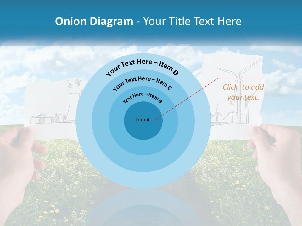 Two Hands Holding Paper Cut Out Of A Road PowerPoint Template