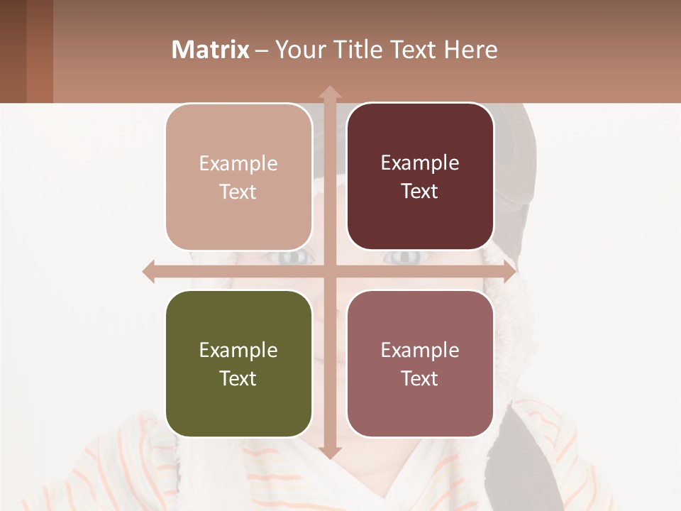 A Baby Wearing A Monkey Hat With A Name Tag PowerPoint Template