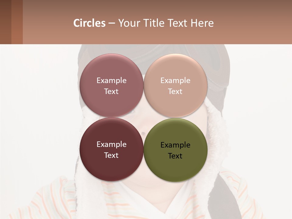 A Baby Wearing A Monkey Hat With A Name Tag PowerPoint Template