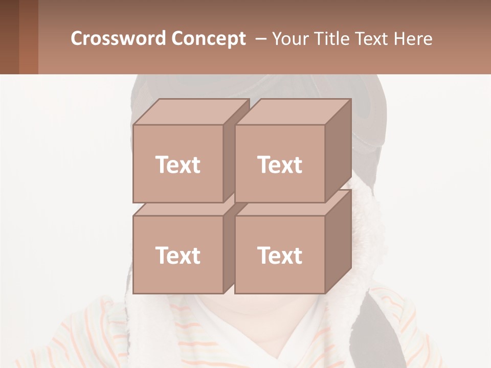 A Baby Wearing A Monkey Hat With A Name Tag PowerPoint Template