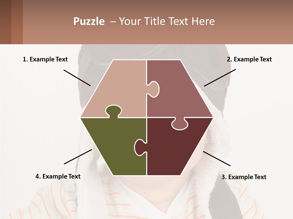 A Baby Wearing A Monkey Hat With A Name Tag PowerPoint Template